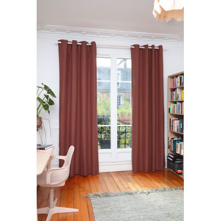3in1 Geluidsisolerend Thermisch Verduisterend gordijn Cocoon Terracotta MC7005